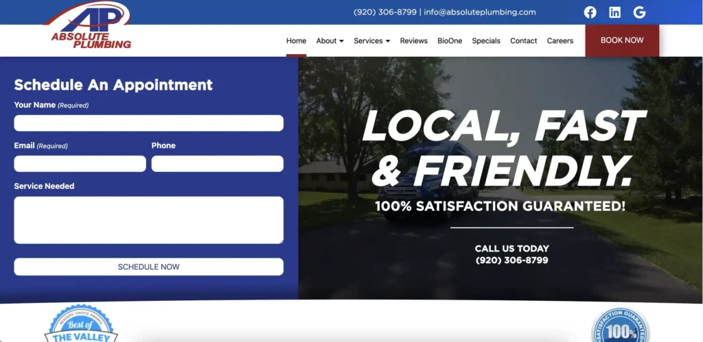 Absolute Plumbing Website
